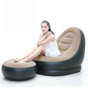 Sofá Inflable con Reposapiés Compacto